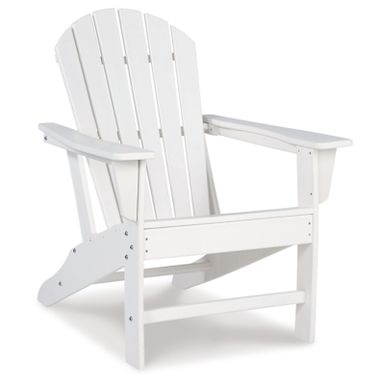 image of White Sundown Treasure Adirondack Chair with sku:p011-898-ashley