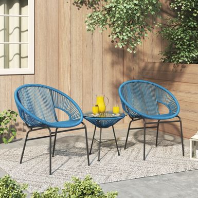 image of Corvus Sarcelles Woven Wicker 3-piece Indoor/Outdoor Chat Bistro Set - Blue with sku:t2d-lit6qtqf8f_6-f7r2qstd8mu7mbs-overstock
