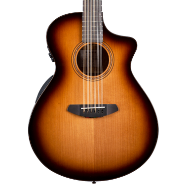 image of Breedlove Solo Pro Concert 12 String CE Acoustic Electric Guitar. Edgeburst Red Cedar African Mahogany with sku:bre-slcn44xcercam-guitarfactory