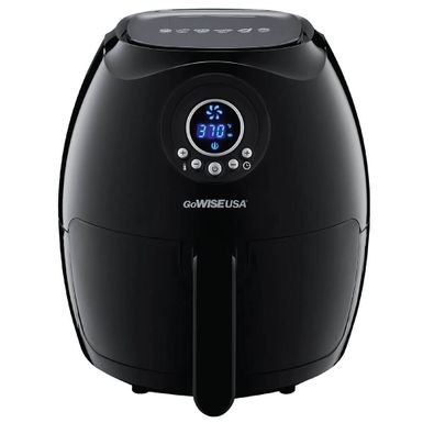 image of GoWISE 3.7-Quart Digital Air Fryer + 100 Recipes - Black with sku:gw22932-electronicexpress
