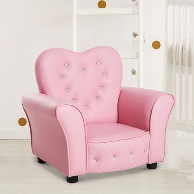 image of Taylor & Olive Estella Pink Upholstered Kids Chair - Pink with sku:xm4bwubhwjfztygwnhq62astd8mu7mbs-overstock