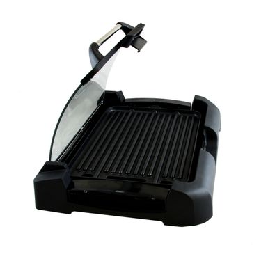 image of MegaChef Reversible Double Use Grill/Griddle with Glass Lid - Black with sku:3qat7hqsdml1z-wzhoe48gstd8mu7mbs-overstock