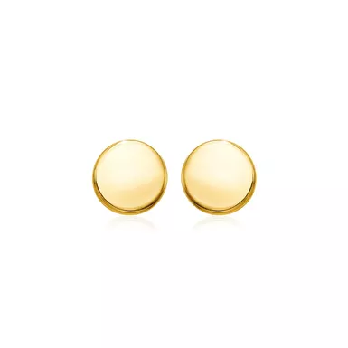 image of 14k Yellow Gold Polished Round Post Earrings with sku:d64756468-rcj