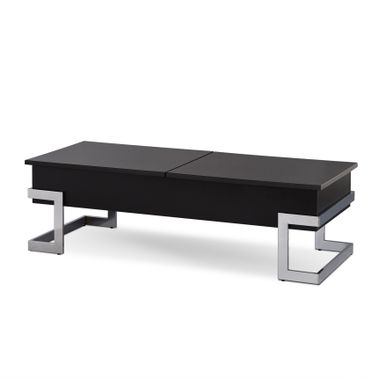 ACME Calnan Coffee Table w/Lift Top, Black High Gloss & Chrome