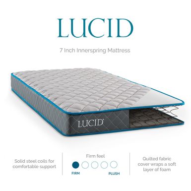 LUCID Comfort Collection 7" Full-size Innerspring Mattress - Full