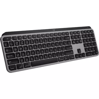 Logitech - MX Keys Full-size Wireless Bluetooth Membrane Keyboard for Mac with Smart Illumination - Space Gray