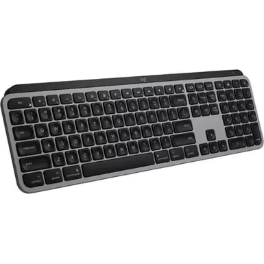 Logitech - MX Keys S for Mac Advanced Full-size Wireless Scissor Keyboard with Backlit keys - Space Gray