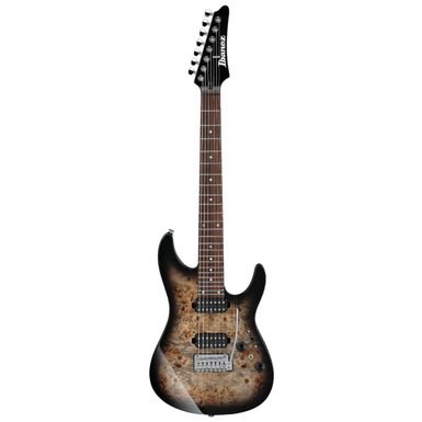 image of Ibanez AZ Premium Series AZ427P1PB 7-String Electric Guitar, Charcoal Black Burst with sku:iba27p1pbckb-adorama