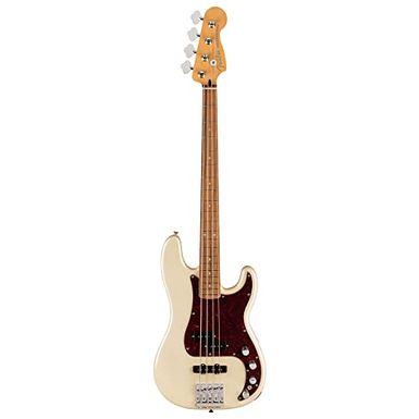 image of Fender Player Plus Precision Bass Electric Guitar, Olympic Pearl with sku:fe0147363323-adorama
