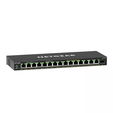image of Netgear GS316EPP 16-Port 231W High-Power PoE+ Gigabit Ethernet Plus Managed Switch with 1 SFP Port with sku:negs316epp1n-adorama