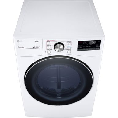 Alt View Zoom 2. LG - 7.4 Cu. Ft. Stackable Smart Gas Dryer with Steam and Built In Intelligence - White