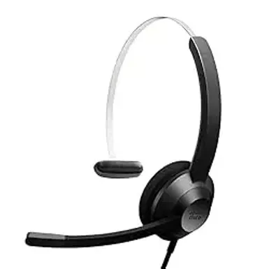 image of Cisco Headset 321 USB-C, Wired Single On-Ear Headphones, Webex Controller with USB-C, Carbon Black, 2-Year Limited Liability Warranty (HS-W-321-C-USBC) with sku:b0by21nlwh-amazon