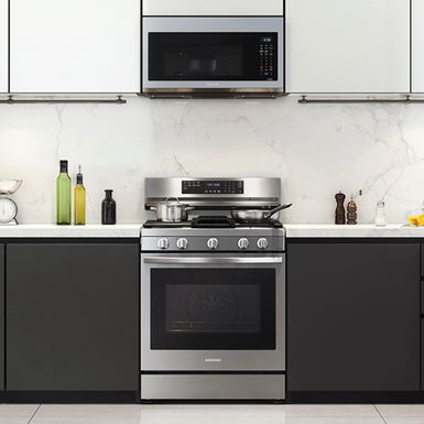 Alt View Zoom 11. Samsung - 6.0 Cu. Ft. Freestanding Gas Convection+ Range with WiFi and No-Preheat Air Fry - Stainless steel