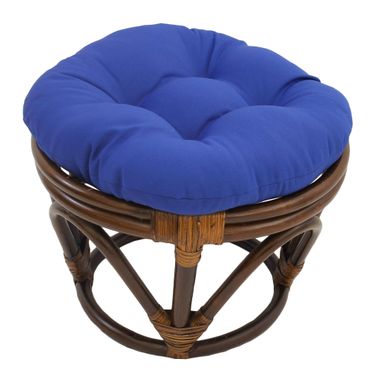 image of International Caravan Bali Papasan Footstool with Cushion - Royal Blue with sku:gqwvoo7f4voygchotvr2wqstd8mu7mbs--ovr