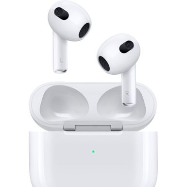image of Apple - AirPods (3rd generation) with Lightning Charging Case - White with sku:bb21716202-6376551-bestbuy-apple