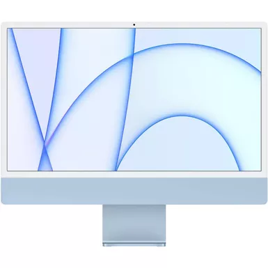 image of iMac 24" with Retina 4.5K display All-In-One - Apple M1 - 8GB Memory - 256GB SSD - w/Touch ID - Blue with sku:acmgpk3lla-adorama