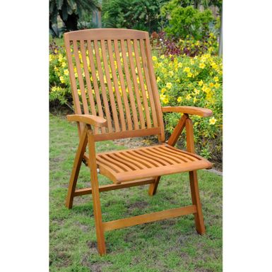 image of International Caravan Royal Tahiti 5-Position Folding Arm Chair (Set of 2) - Set of 2 - Brown with sku:wbgmln7udffe24pxi_gacq-overstock