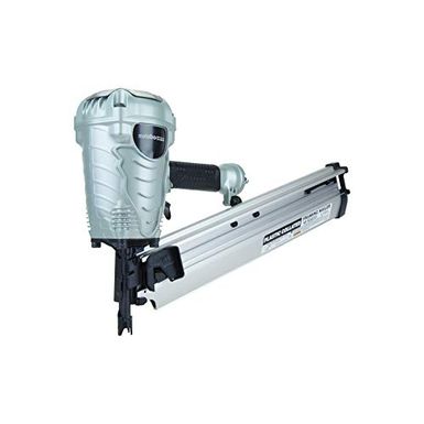 image of Metabo HPT NR90AES1 Pneumatic Framing Nailer, 2" up to 3-1/2" Plastic Collated Full Head Nails .113 - .148, Tool-less Depth Adjustment, 21 Degree Magazine, Selective Actuation Switch, 5-Year Warranty with sku:b07lcg6tz4-amazon