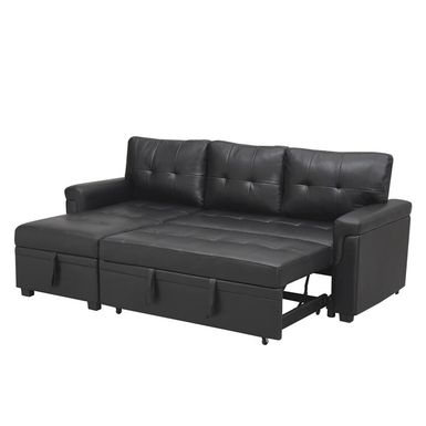 Naomi Home Laura Sectional Sleeper Sofa - Elegant L-Shaped Couch - Convertible Pull-Out Bed, Ample Storage, Sturdy Construction - Gray,...