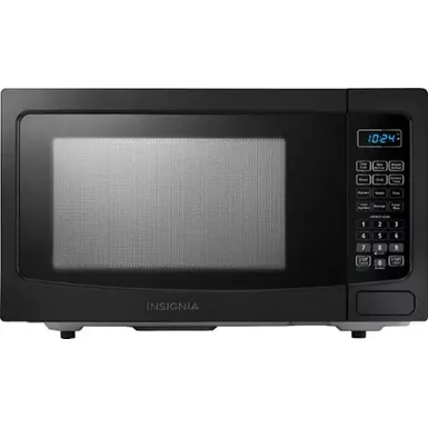 image of Insignia™ - 1.1 Cu. Ft. Microwave - Black with sku:bb21286278-bestbuy