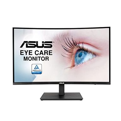 ASUS 27” 1080P Curved Monitor (VA27VQSE) - Full HD, 75Hz, 1ms, Adaptive-Sync/FreeSync, Low Blue Light, Flicker Free, VESA Mountable, Frameless, HDMI, DisplayPort, HDR-10, Height Adjustable