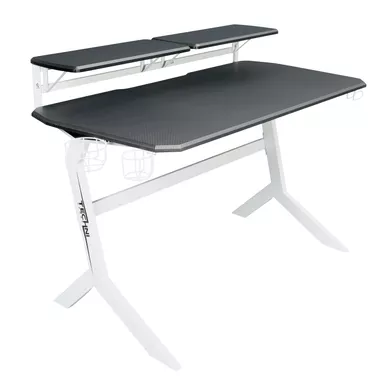 image of White Stryker Gaming Desk, White with sku:rta-ts201-wht-rtaproducts