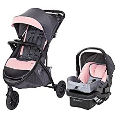 image of Baby Trend Tango 3 All-Terrain Stroller Travel System with EZ-Lift 35 Plus Infant car seat, Ultra Pink with sku:b0bn4sfxzn-amazon