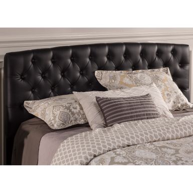 image of Hillsdale Hawthorne Tufted Black Faux Leather Queen-size Bed - Black - Queen with sku:ht9dmthjpjclget32_eekqstd8mu7mbs-overstock