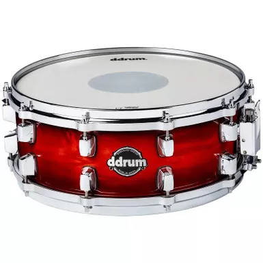 image of ddrum Dominion 5.5x14 Snare Drum. Redburst with sku:ddr-dmashsd5.5x14rb-guitarfactory