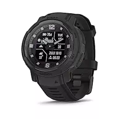 Garmin - Instinct Crossover Solar, Tactical Edition 45mm Smartwatch Fiber-reinforced Polymer - Black