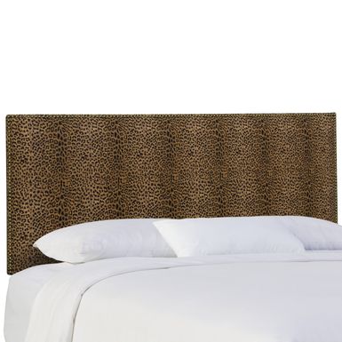 Rent to own Skyline Furniture Nail Button Headboard in Cheetah 