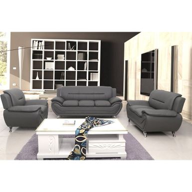 image of Michael Segura 3PC Living Room Set - Grey with sku:pno_hnurrs2e9x-9qjg9jwstd8mu7mbs-overstock