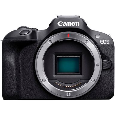 image of Canon - EOS R100 4K Video Mirrorless Camera (Body Only) - Black with sku:bb22143573-6546136-bestbuy-canon