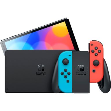 Alt View Zoom 11. Nintendo - Switch – OLED Model w/ Neon Red & Neon Blue Joy-Con - Neon Red/Neon Blue