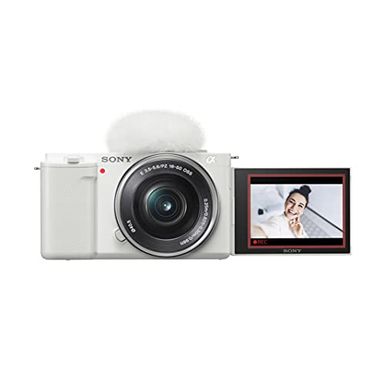 image of Sony Alpha ZV-E10 - APS-C Interchangeable Lens Mirrorless Vlog Camera Kit - White with sku:isozve10wk-adorama