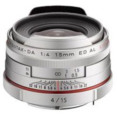 image of Pentax SMCP-DA 15mm F/4 ED AL HD Lens for DSLR Cameras, Silver - U.S.A. Warranty with sku:px154afdhs-adorama
