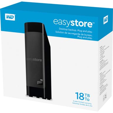 Alt View Zoom 12. WD - easystore 18TB External USB 3.0 Hard Drive - Black