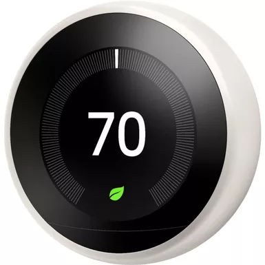 image of Google - Nest Learning Smart Wifi Thermostat - White with sku:bb20725076-bestbuy