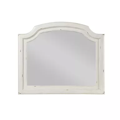 ACME Jaqueline Mirror, Antique White Finish