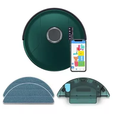 image of bObsweep - PetHair SLAM Wi-Fi Connected Robot Vacuum and Mop - Jade with sku:bb22202078-bestbuy