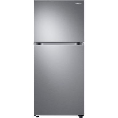 image of Samsung 18-Cu. Ft. Capacity Top-Freezer Refrigerator in Stainless Steel with sku:rt18m6215sr-almo