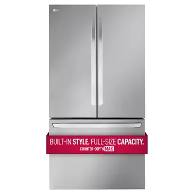image of LG - Counter-Depth MAX 26.5 Cu. Ft. French Door Smart Refrigerator with Internal Water - Stainless Steel with sku:bb22011389-bestbuy