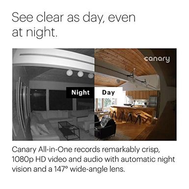 Canary All-in-One + 3 Months Membership: 1080p HD Wireless Security Surveillance System for Home, Office, Baby, Pet Monitor; Built-in...