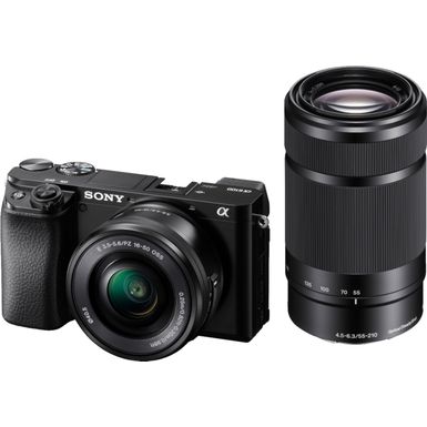 Alt View Zoom 11. Sony - Alpha 6100 Mirrorless Camera 2-Lens Kit with E PZ 16-50mm and E 55-210mm Lenses - Black