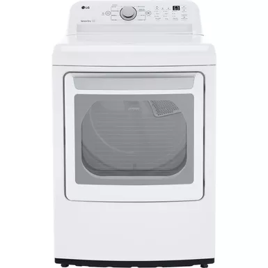 image of LG - 7.3 Cu. Ft. Electric Dryer with Sensor Dry - White with sku:bb21780385-bestbuy
