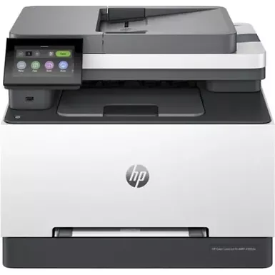 image of HP - LaserJet Pro MFP 3301fdw Wireless Color All-in-One Laser Printer - White & Slate with sku:bb22286117-bestbuy