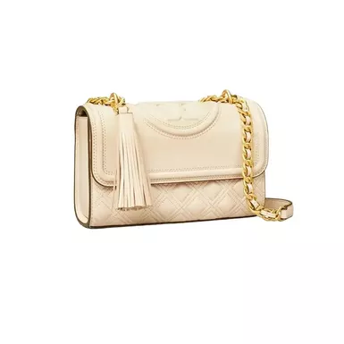 Tory Burch Fleming Convertible Shoulder Bag (Small, New Cream)