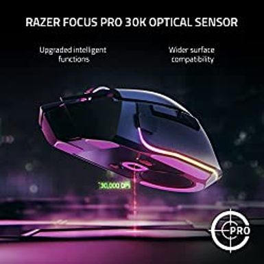 Razer Basilisk V3 Pro Customizable Wireless Gaming Mouse: Fast Optical Switches Gen-3 - HyperScroll Tilt Wheel - Chroma RGB - 11...