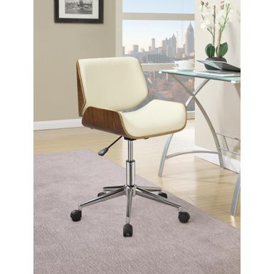 image of Adjustable Height Office Chair Ecru and Chrome with sku:800613-coaster