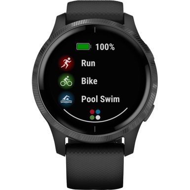 Alt View Zoom 11. Garmin - Venu GPS Smartwatch 30mm Fiber-Reinforced Polymer - Black With Silicone Band